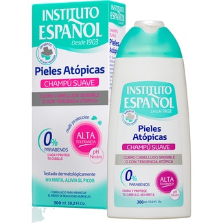 champú suave 0% parabenos frasco 300 ml para cuero cabelludo sensible o tendencia atópica - Instituto Español