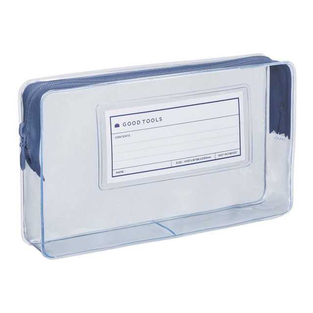 Imagen 0 de Estuche Kokuyo Good Tools transparente cremallera azul