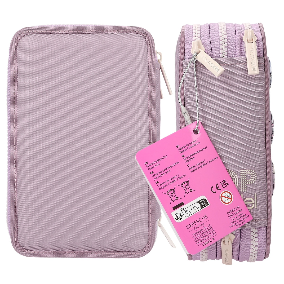 Estuche triple con luz LED TOPModel 8