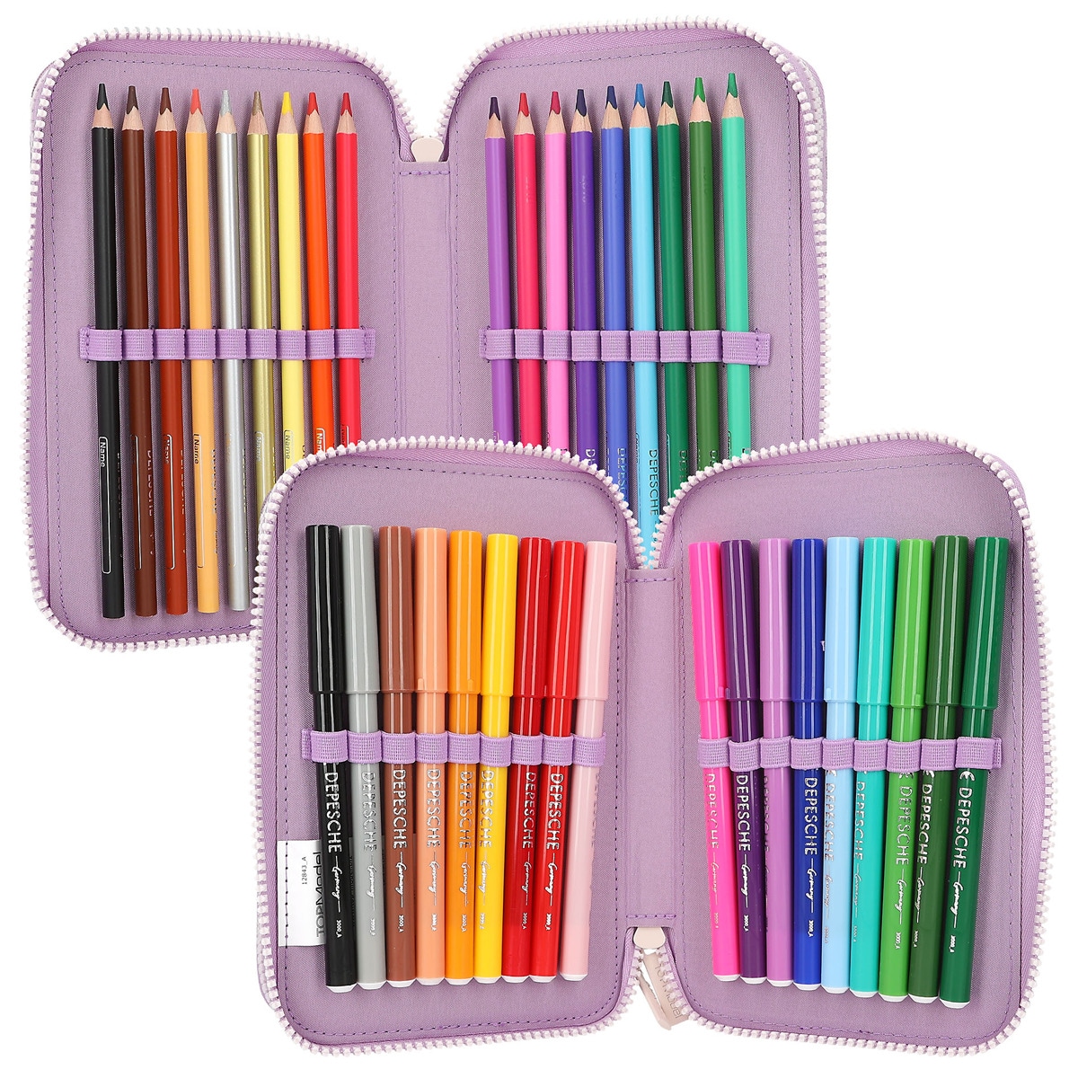 Estuche triple con luz LED TOPModel 6