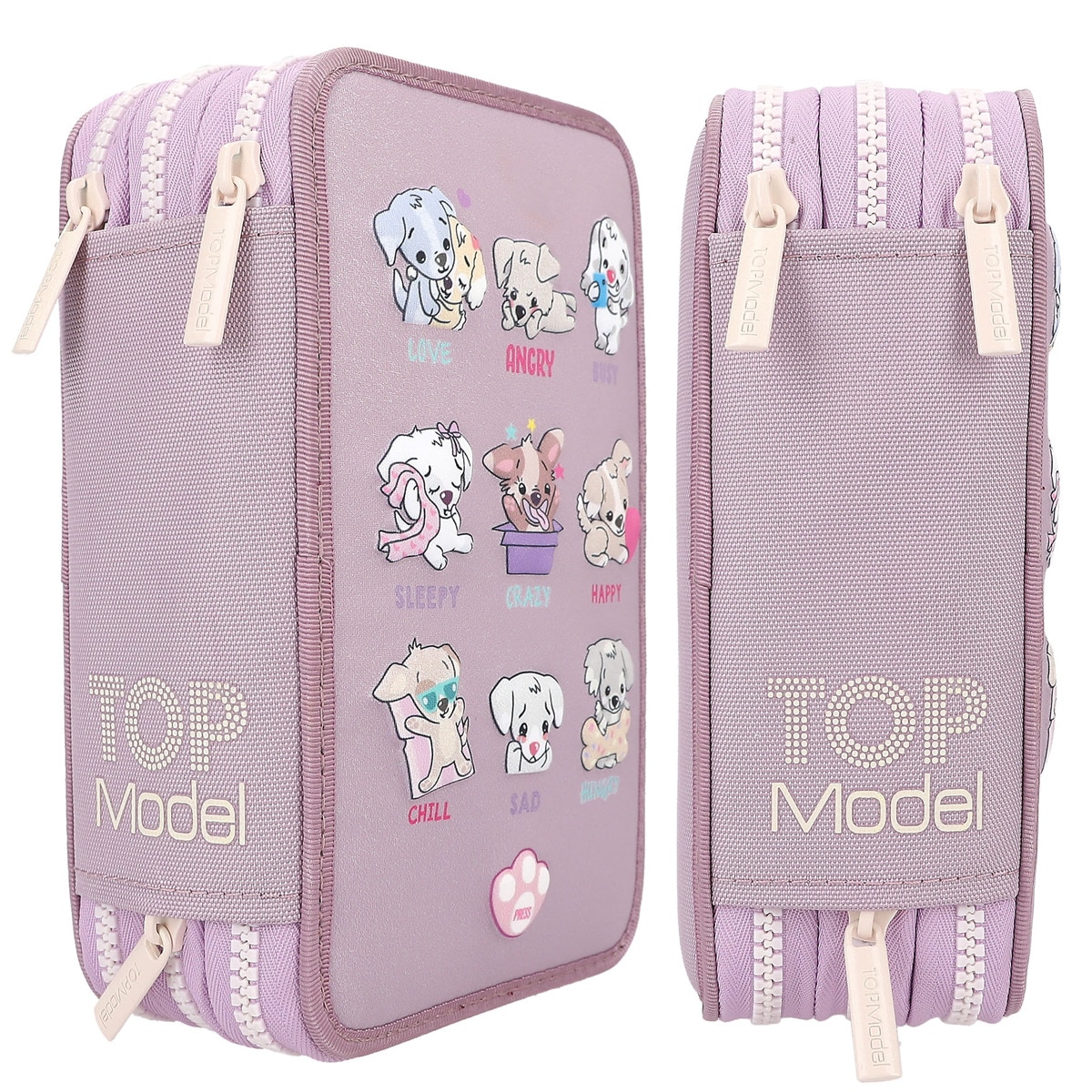 Estuche triple con luz LED TOPModel 4