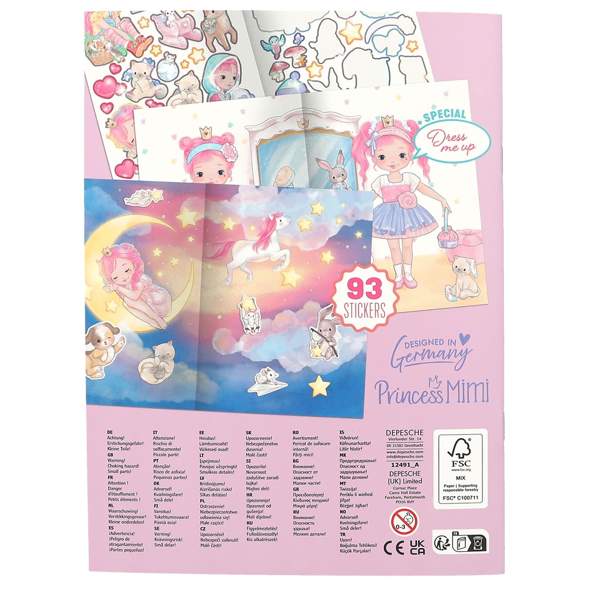 Libro con pegatinas en relieve Princess Mimi 6