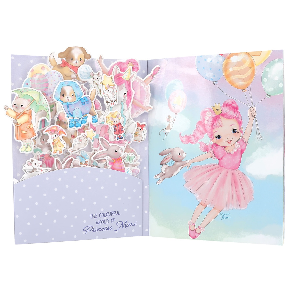 Libro con pegatinas en relieve Princess Mimi 3