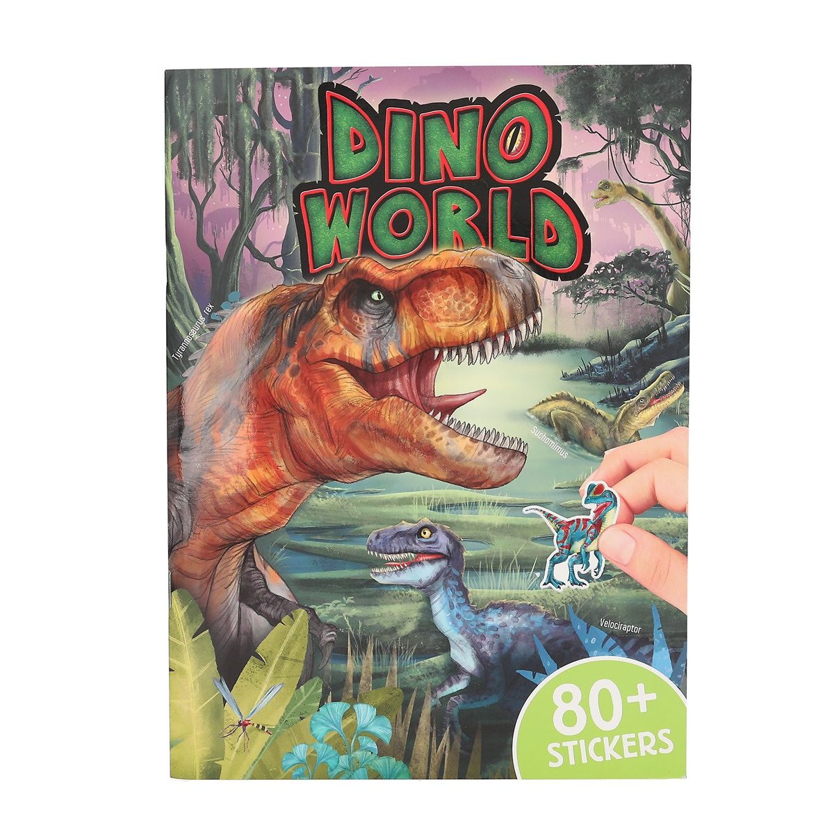 Libro pegatinas en relieve Dino World 2