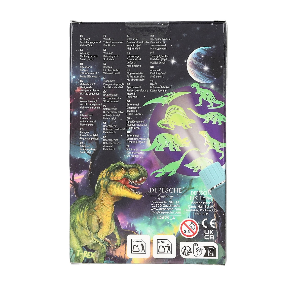 Pegatinas fluorescentes dino  Dino World 4