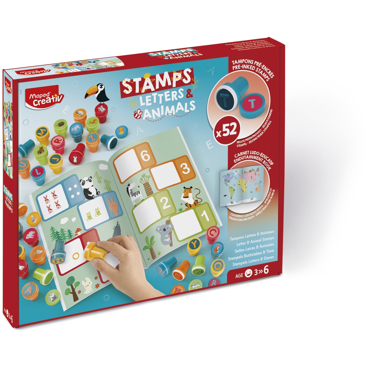 Imagen 0 de Set completo con 52 sellos llenos de colores y un libro de actividades Maped