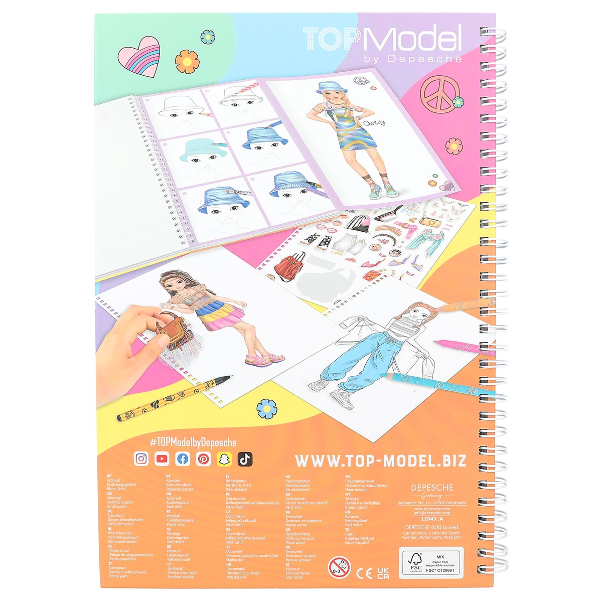Livro de colorir com cores TOPModel 7