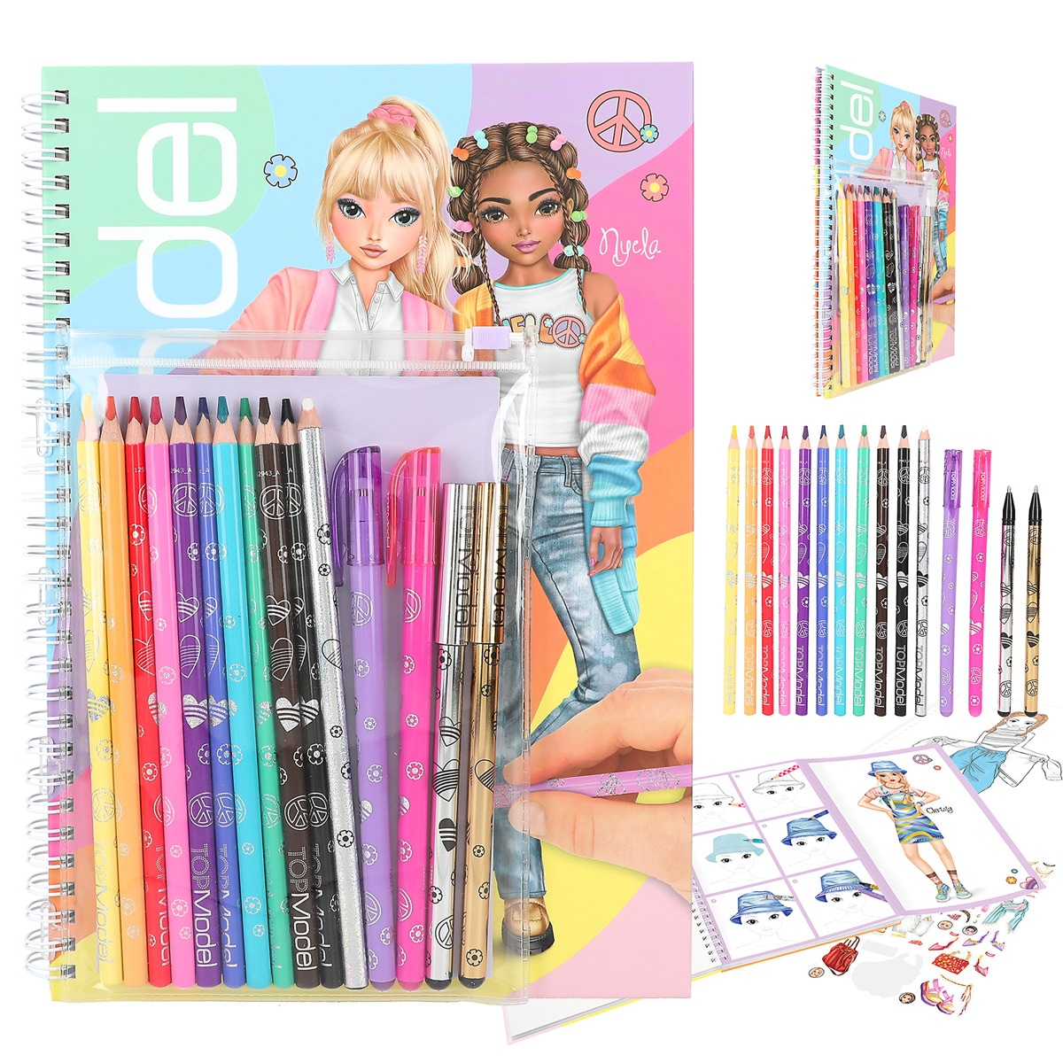 Livro de colorir com cores TOPModel 1