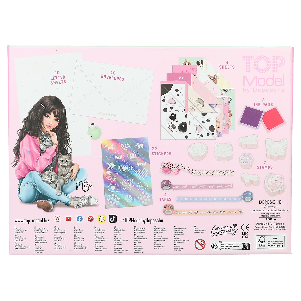 Conjunto de cartões Love TOPModel 7