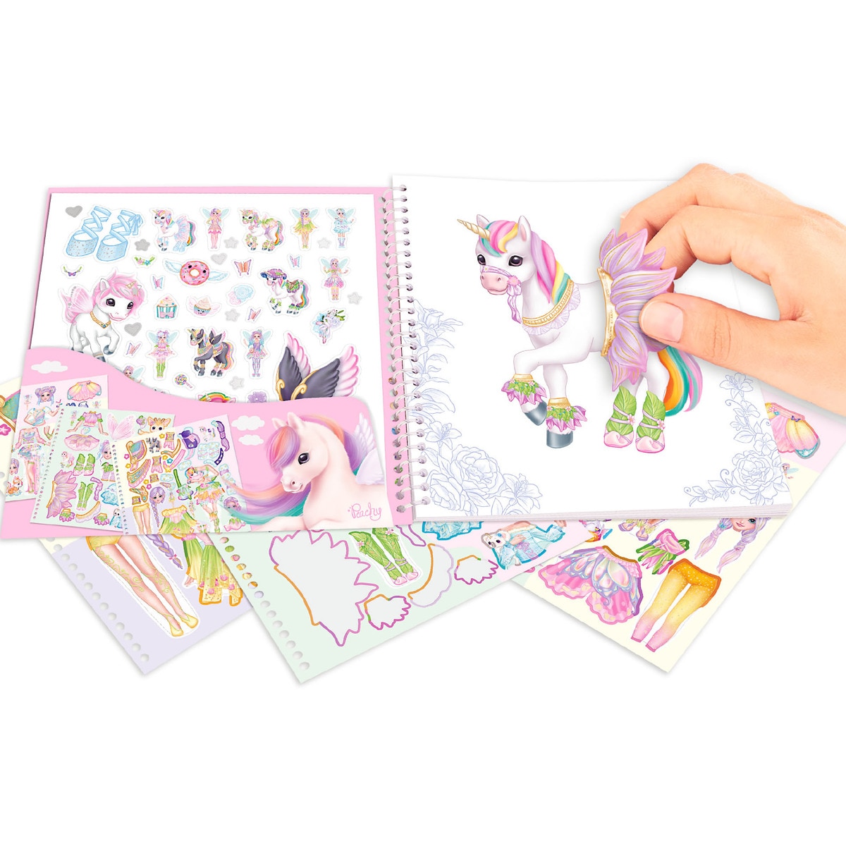 Livro dress me up unicórnio Ylvi 4