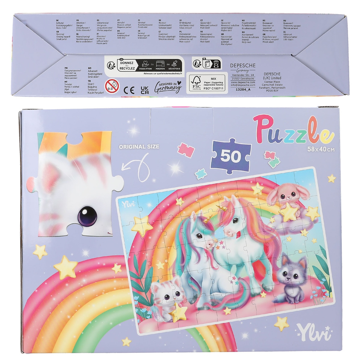 Puzzle 50 peças unicórnio Ylvi 6