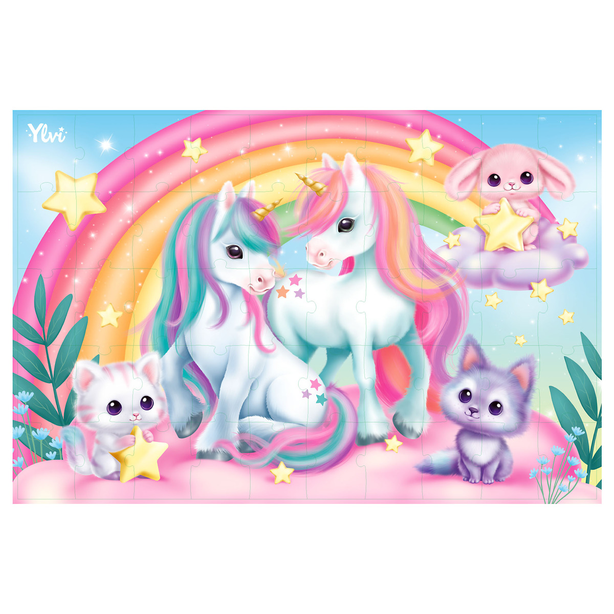 Puzzle 50 peças unicórnio Ylvi 4