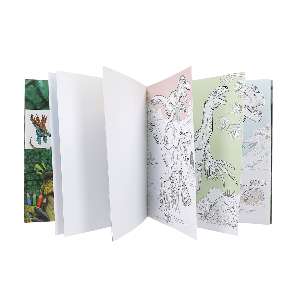 Libro colorear con lentejuelas Dino World 5