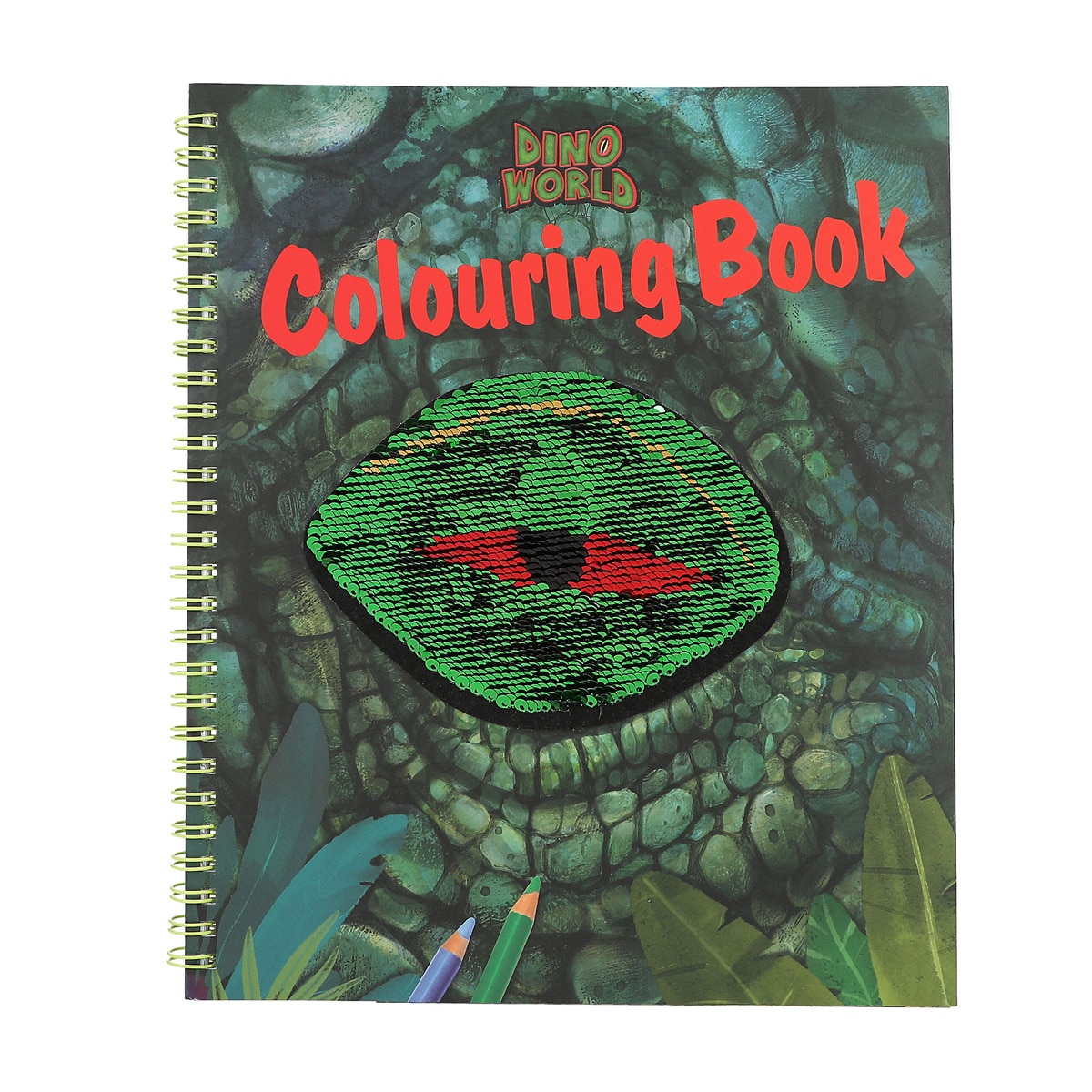 Libro colorear con lentejuelas Dino World 3