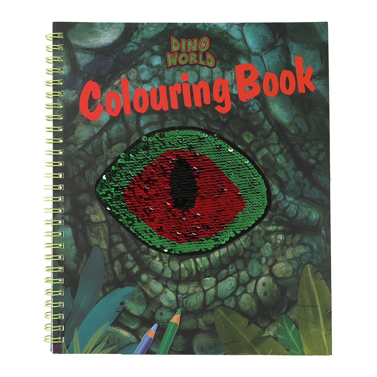 Libro colorear con lentejuelas Dino World 2