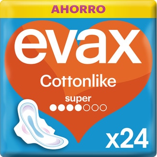 Cottonlike compresa con alas super bolsa 24 unidades - Evax