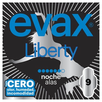 Liberty compresa con alas noche caja 9 unidades - Evax