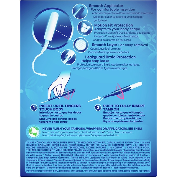 Pearl super tampons with applicator box 24 units