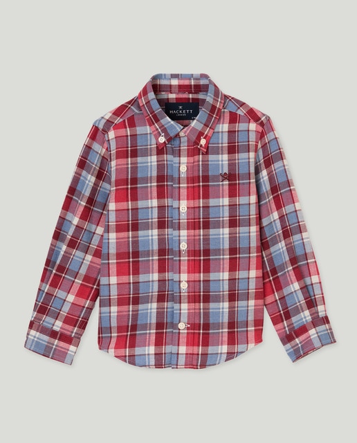 Imagen 0 de Camisa de niño a cuadros de manga larga