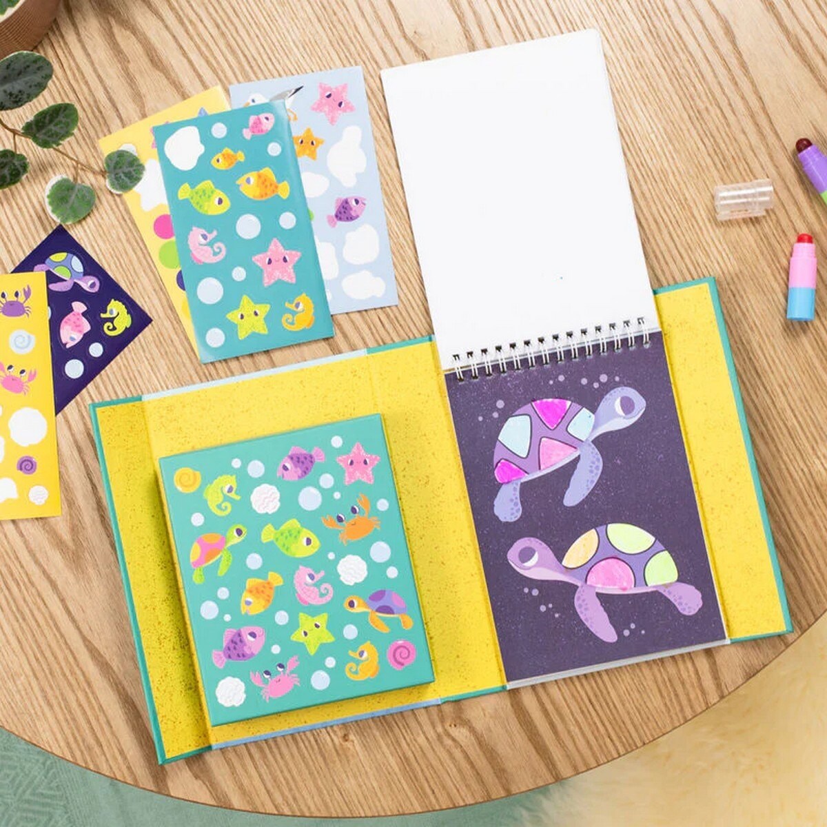 Conjunto de gravuras de arte de praia para pintar e personalizar 4