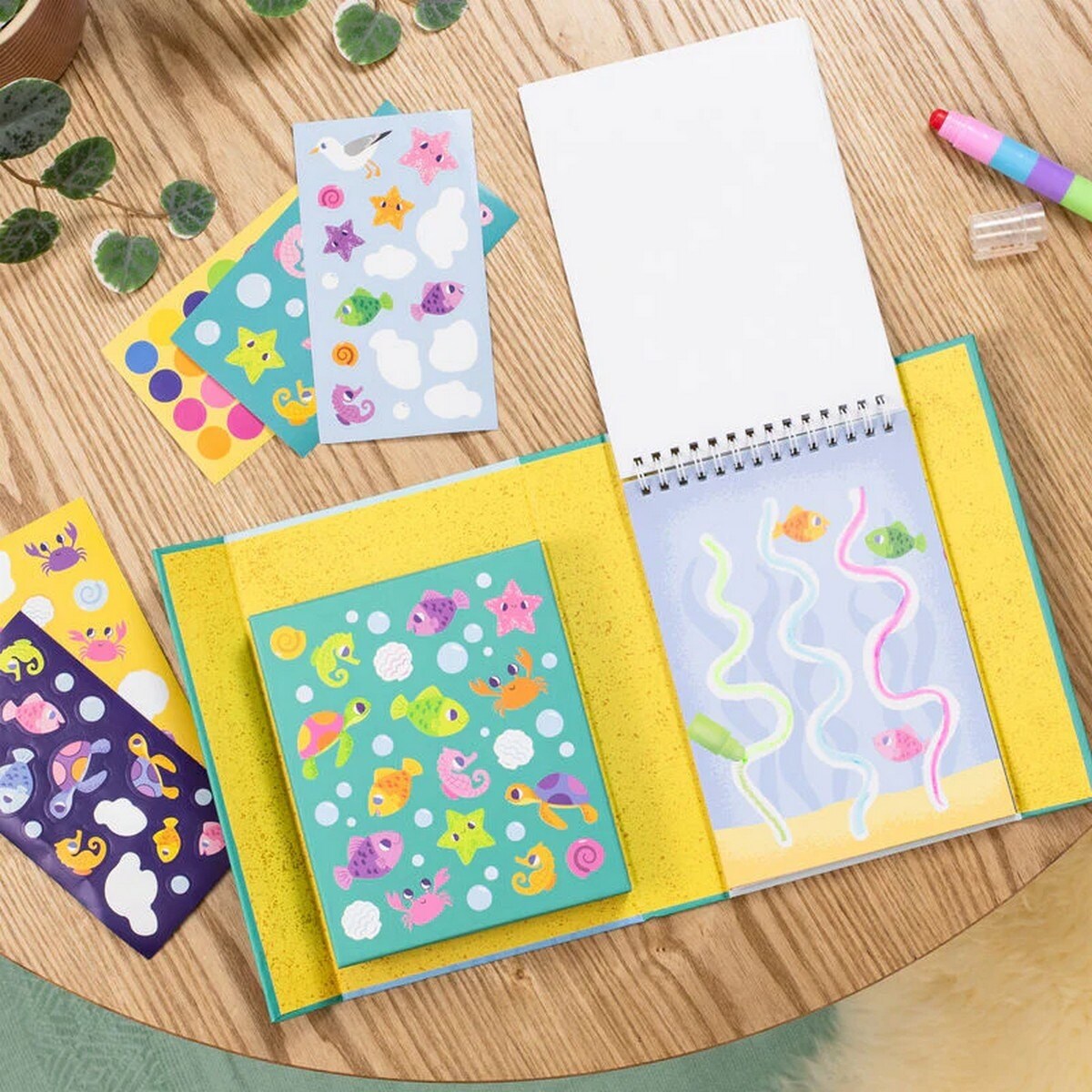 Conjunto de gravuras de arte de praia para pintar e personalizar 3