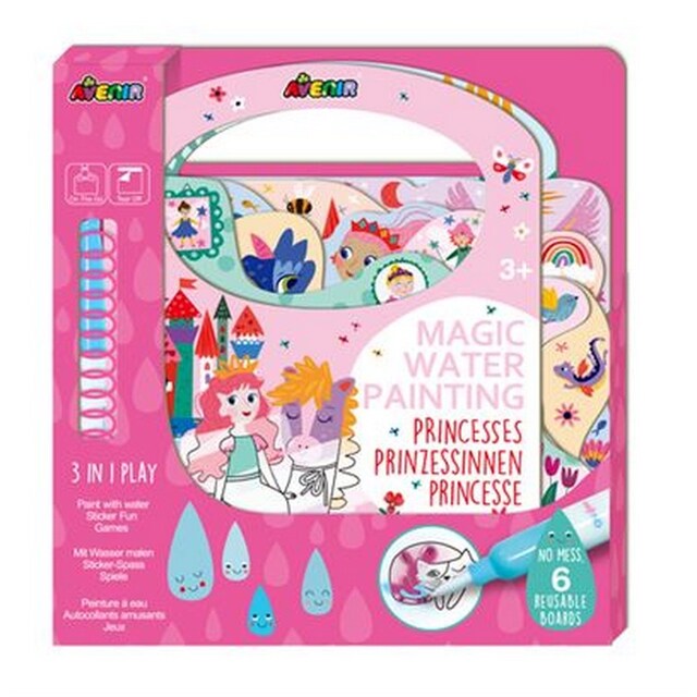 Imagem 0 de Livro de Colorir com Água Avenir com Caneta - Princesses