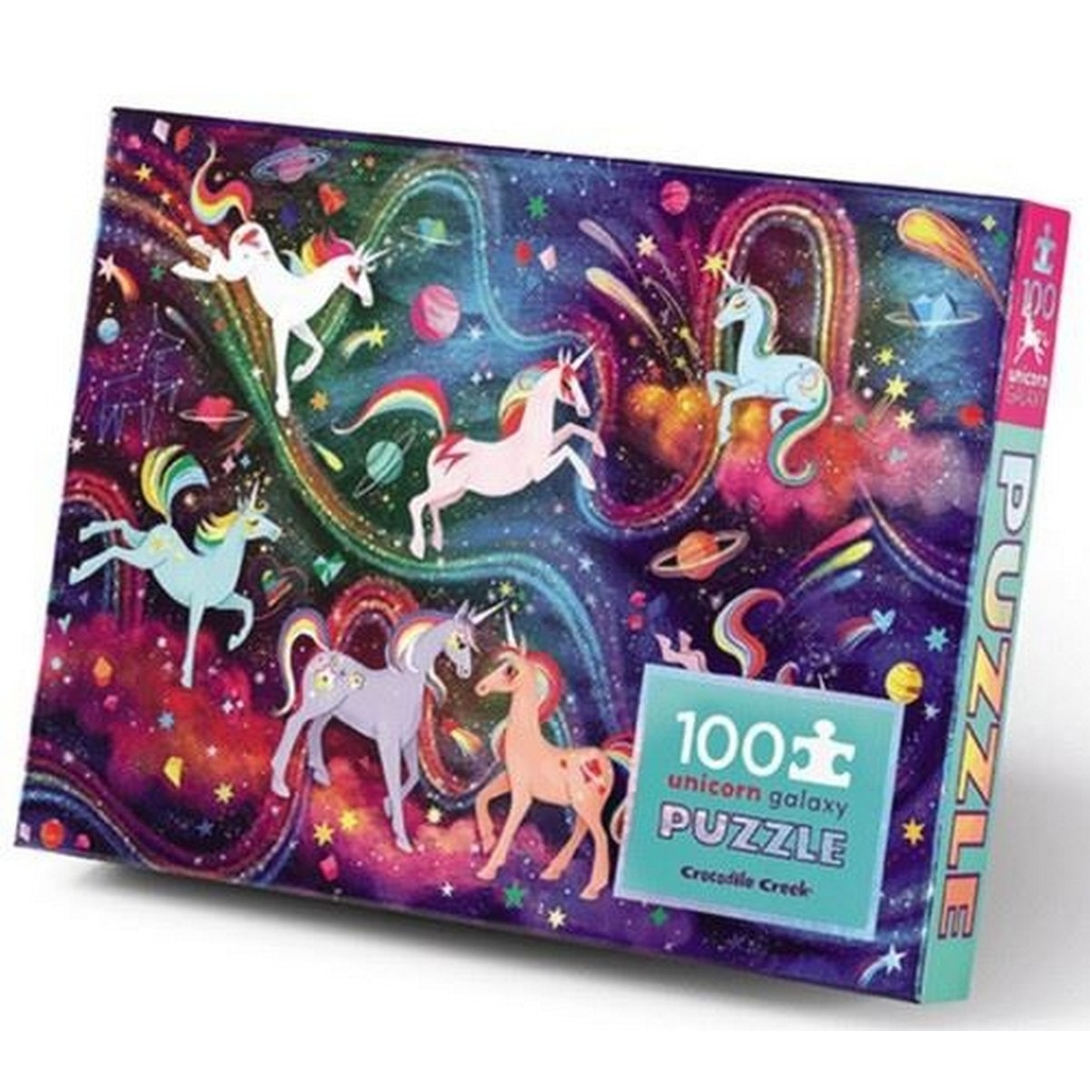 Imagem 0 de Puzzle Holográfico Unicorn Galaxy 100 Peças - Crocodile Creek