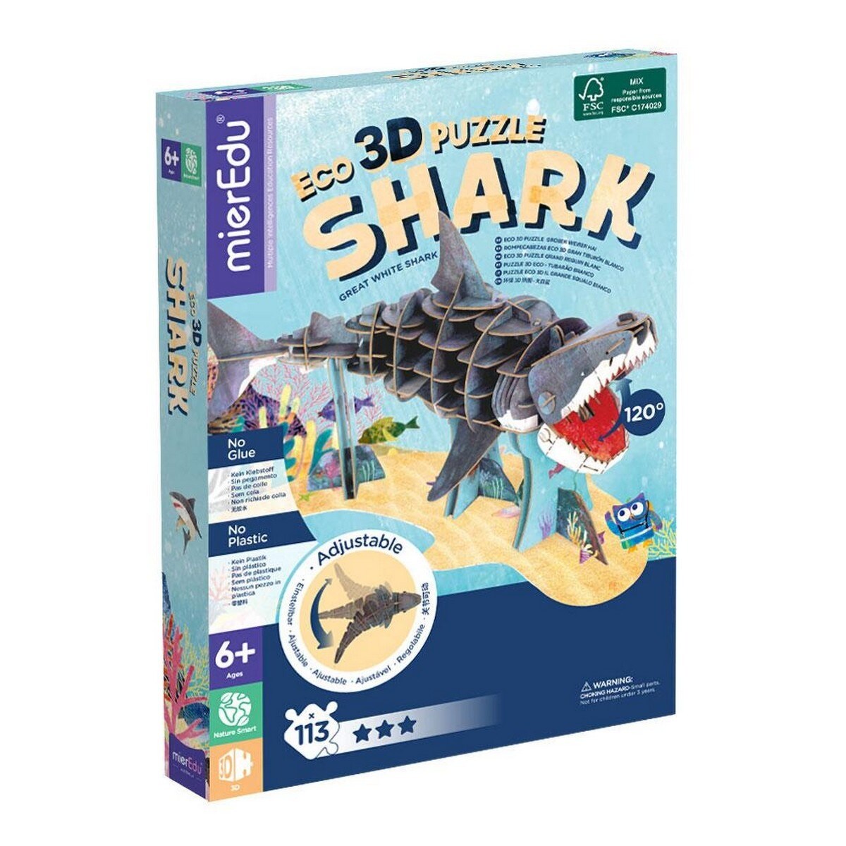 Puzzle eco 3D tubarão 1