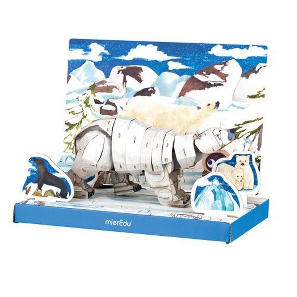 Puzzle Eco 3D MierEdu Urso Polar 130 Peças 4