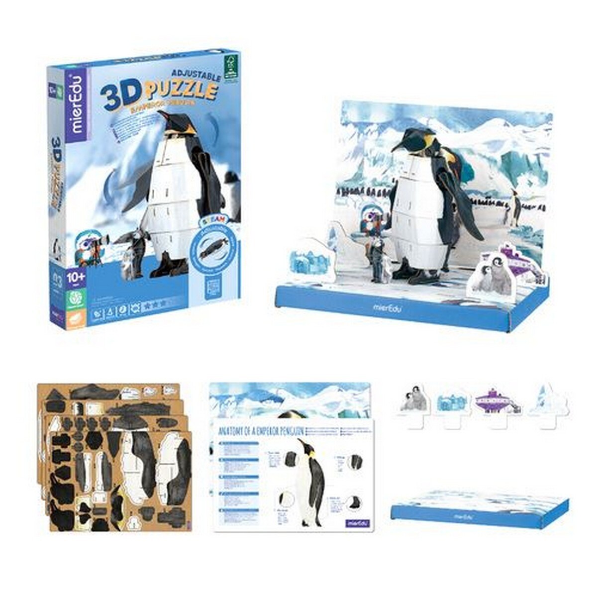 Puzzle Eco 3D MierEdu Pinguim 98 Peças 6