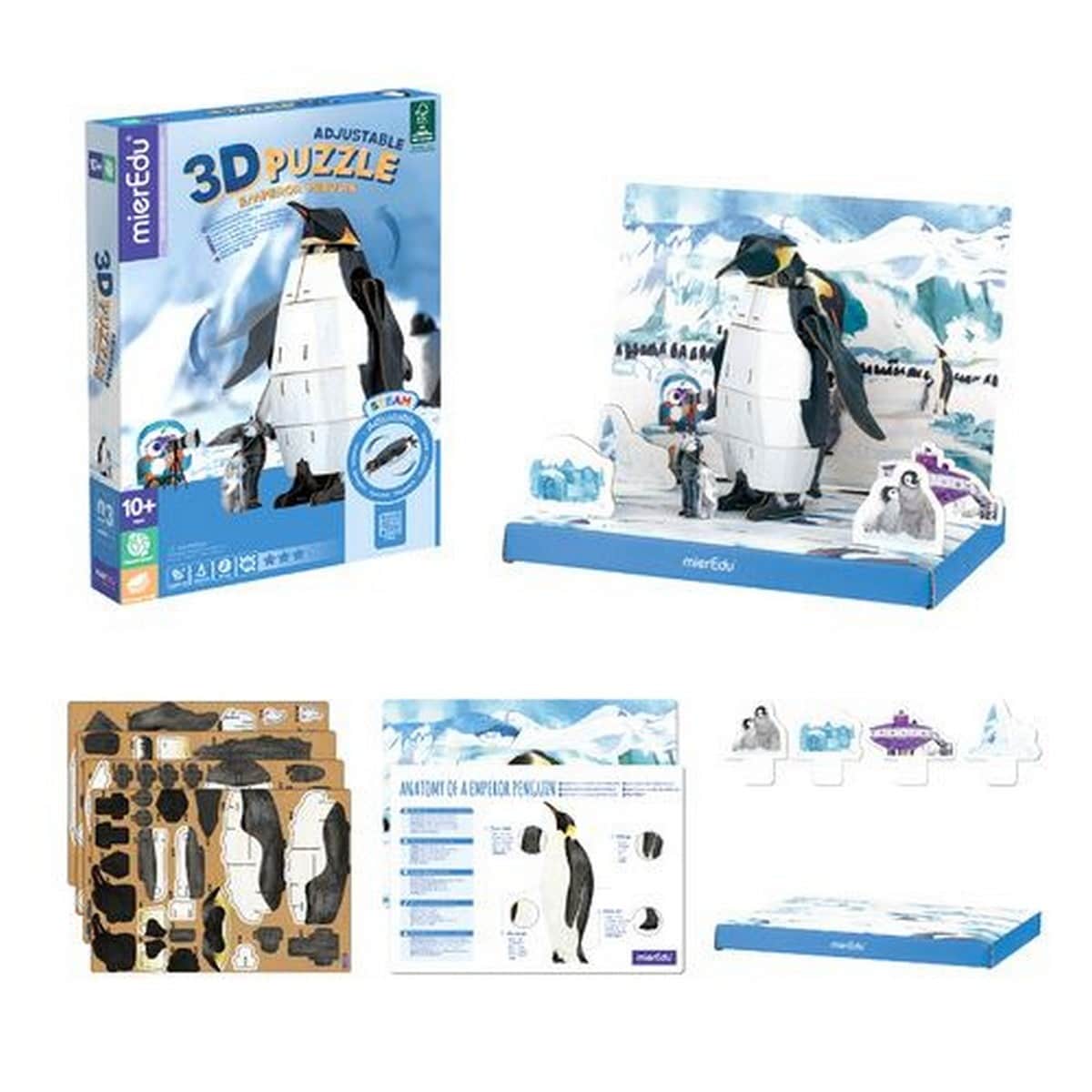Puzzle Eco 3D MierEdu Pinguim 98 Peças 6