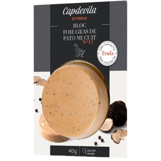 Bloco Foie Gras de Pato Mi-Cuit com Trufa embalagem 40 g - Capdevila