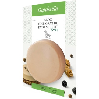 Bloco Foie Gras de Pato unidade 40 g - Capdevila