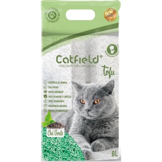Areia para Gato Tofu Green Tea embalagem 6 L - Catfield