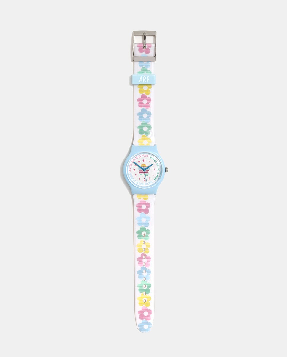Reloj FLIP AGR371 con Flores multicolor Multicolor-1