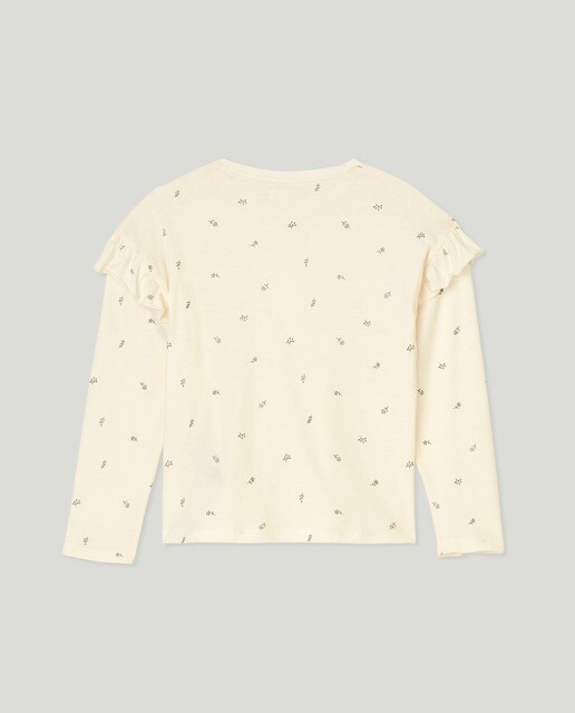 Camiseta niña manga larga con volante