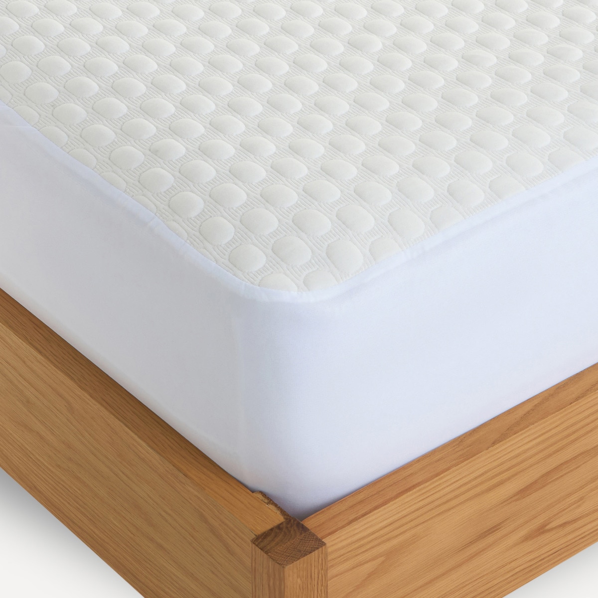 Protector de colchón Efecto Masaje Basics El Corte Inglés Blanco-1