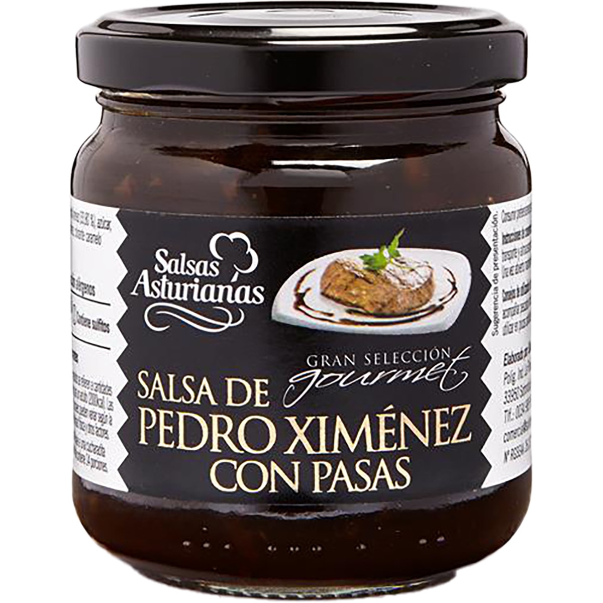 salsa de Pedro Ximénez con pasas gran selección gourmet frasco 215 g