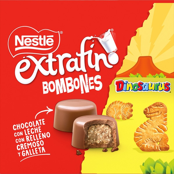 Dinosaurus biscuit filled chocolates case 116 g