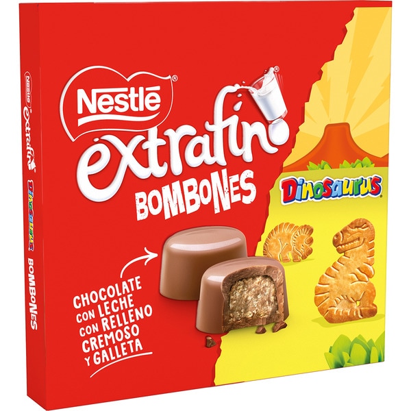 Dinosaurus biscuit filled chocolates case 116 g