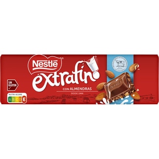 chocolate con leche y almendras sin gluten tableta 250 g - Nestle Extrafino