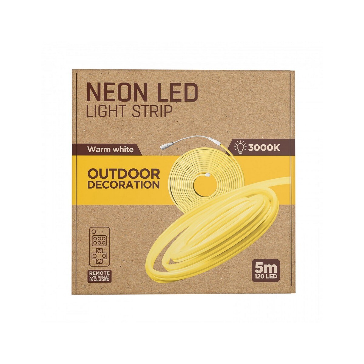 Fita LED Muvit NEON IP65 Branco Quente (3000W) 5m 5