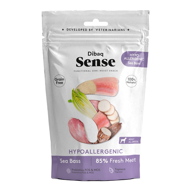 Imagen 0 de Snack para perros adultos Dibaq Sense Hipoalergénico lubina 100 g