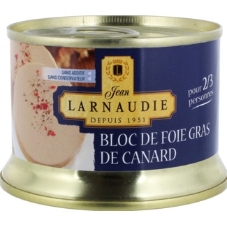 Bloco Foie Gras de Pato embalagem 130 g - Larnaudie