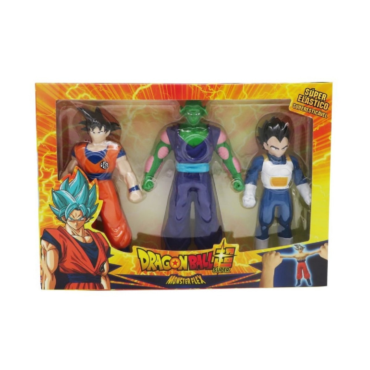 Imagem 0 de Monsterflex Dragon Ball Pack de 3 Personagens de Dragon Ball para Esticar e Apertar