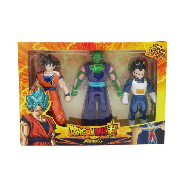 Imagem 0 de Monsterflex Dragon Ball Pack de 3 Personagens de Dragon Ball para Esticar e Apertar
