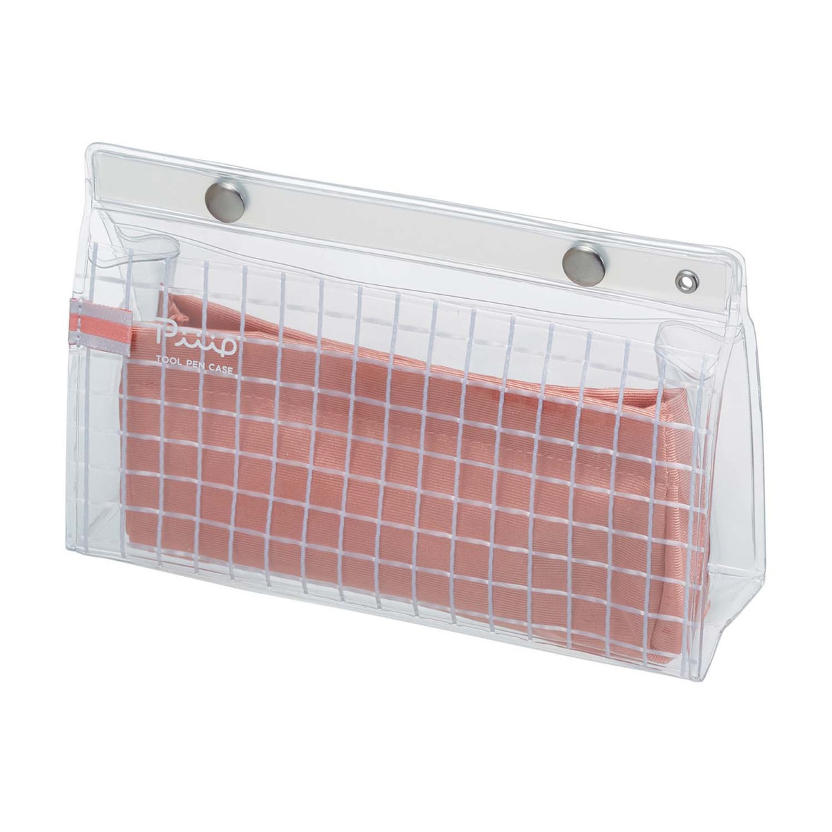 Estuche de vinilo Kokuyo bolsillo rosa Rosa-3