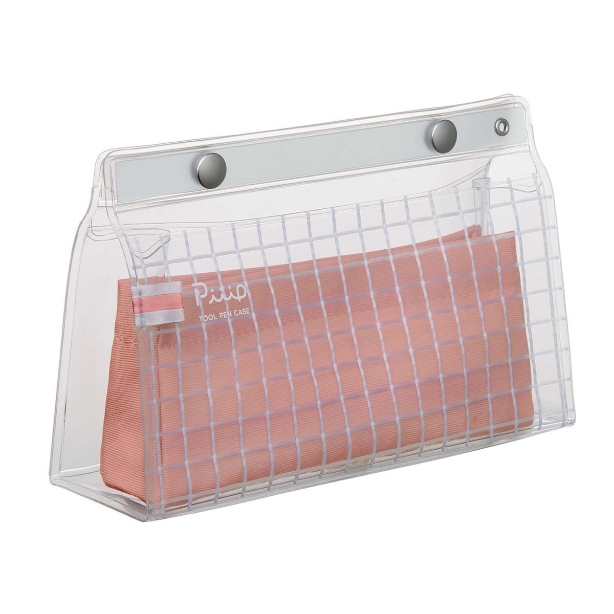 Estuche de vinilo Kokuyo bolsillo rosa Rosa-1