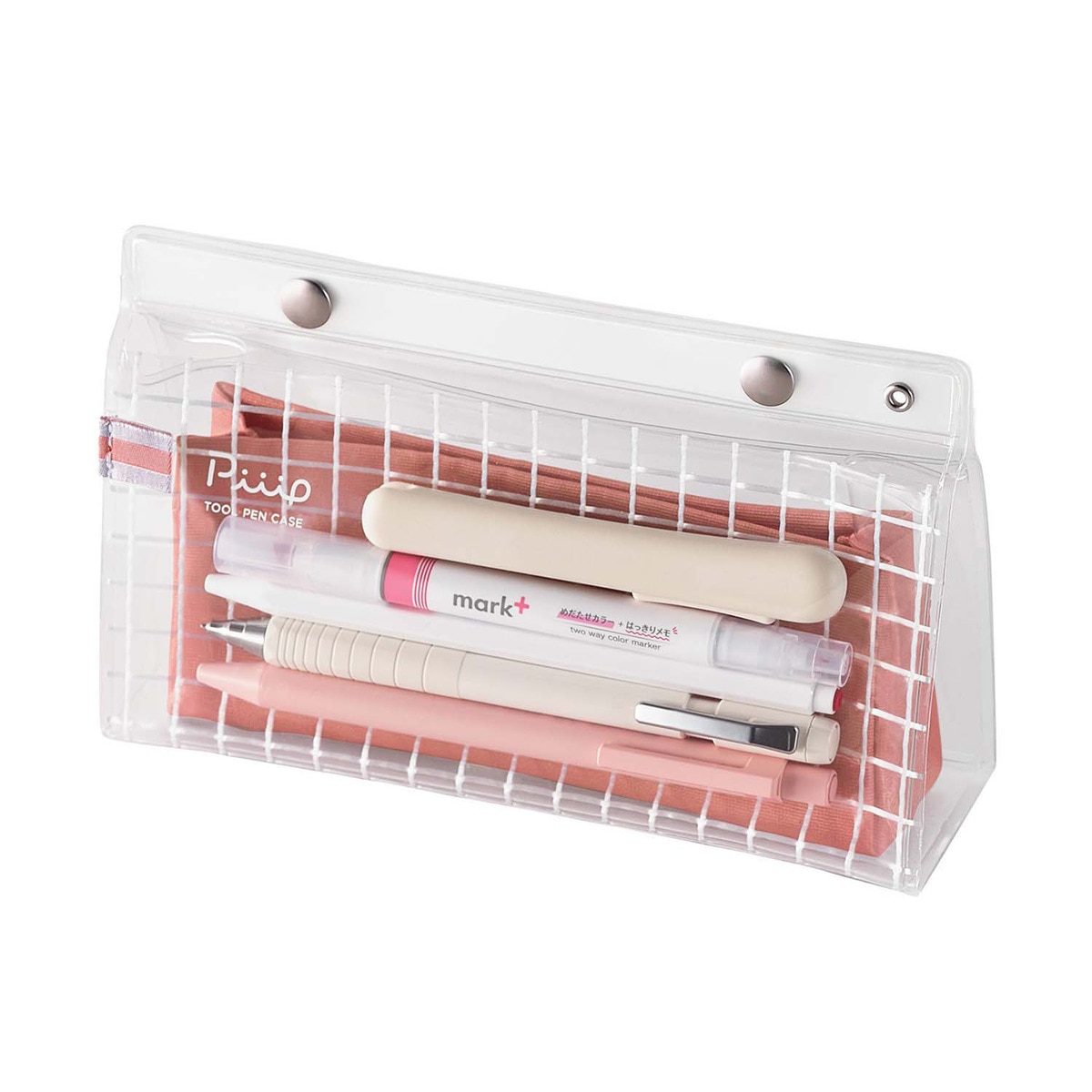 Estuche de vinilo Kokuyo bolsillo rosa Rosa-7