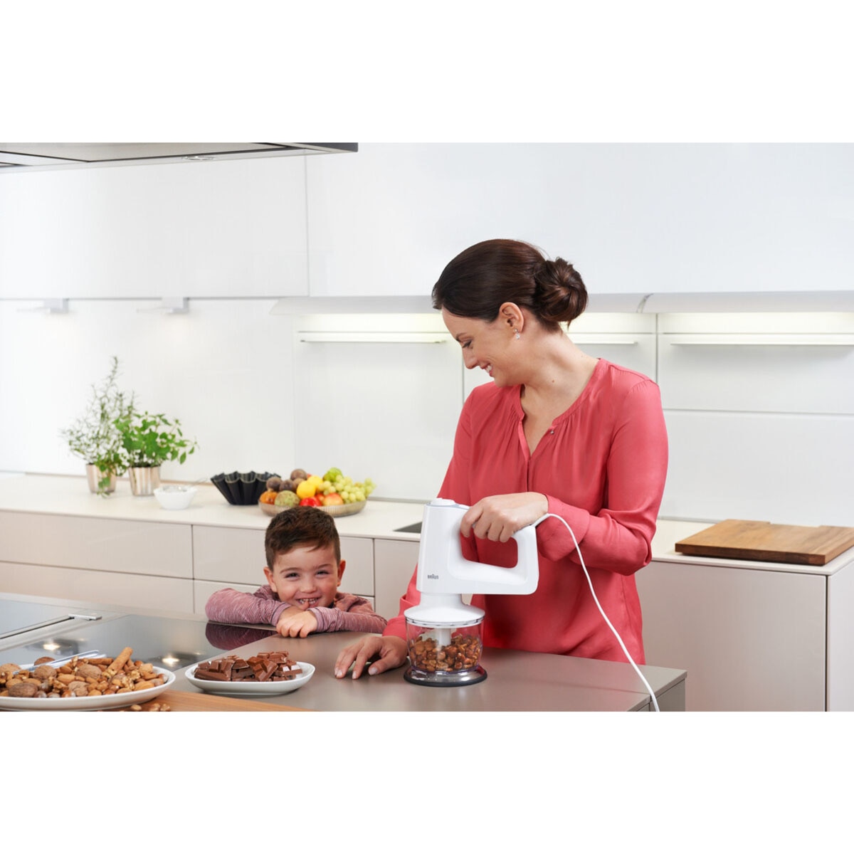 Batidora amasadora Braun MultiMix HM3135 con tecnología SmartMix Blanco-7
